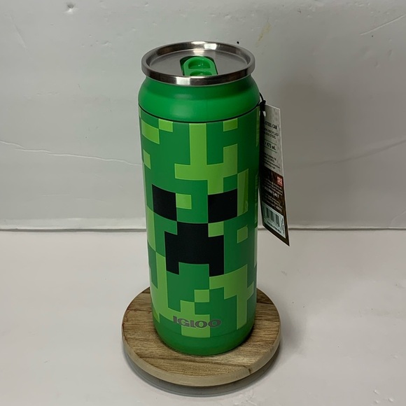 MINECRAFT Creeper Tumbler Can 16 oz Stainless Steel New - Picture 2 of 9